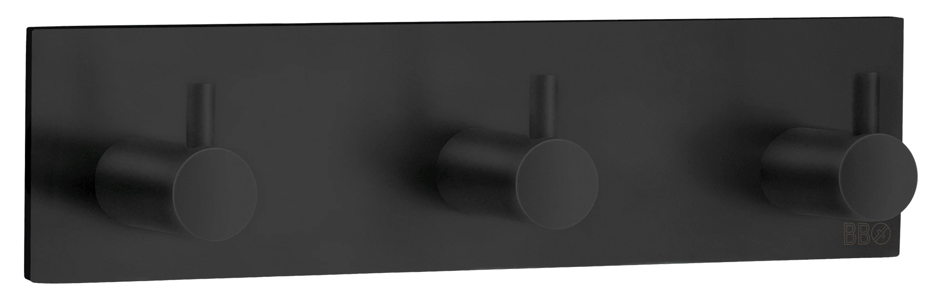 ARTBB1107 - Beslagsboden kroklist 3-kroker, sort - 